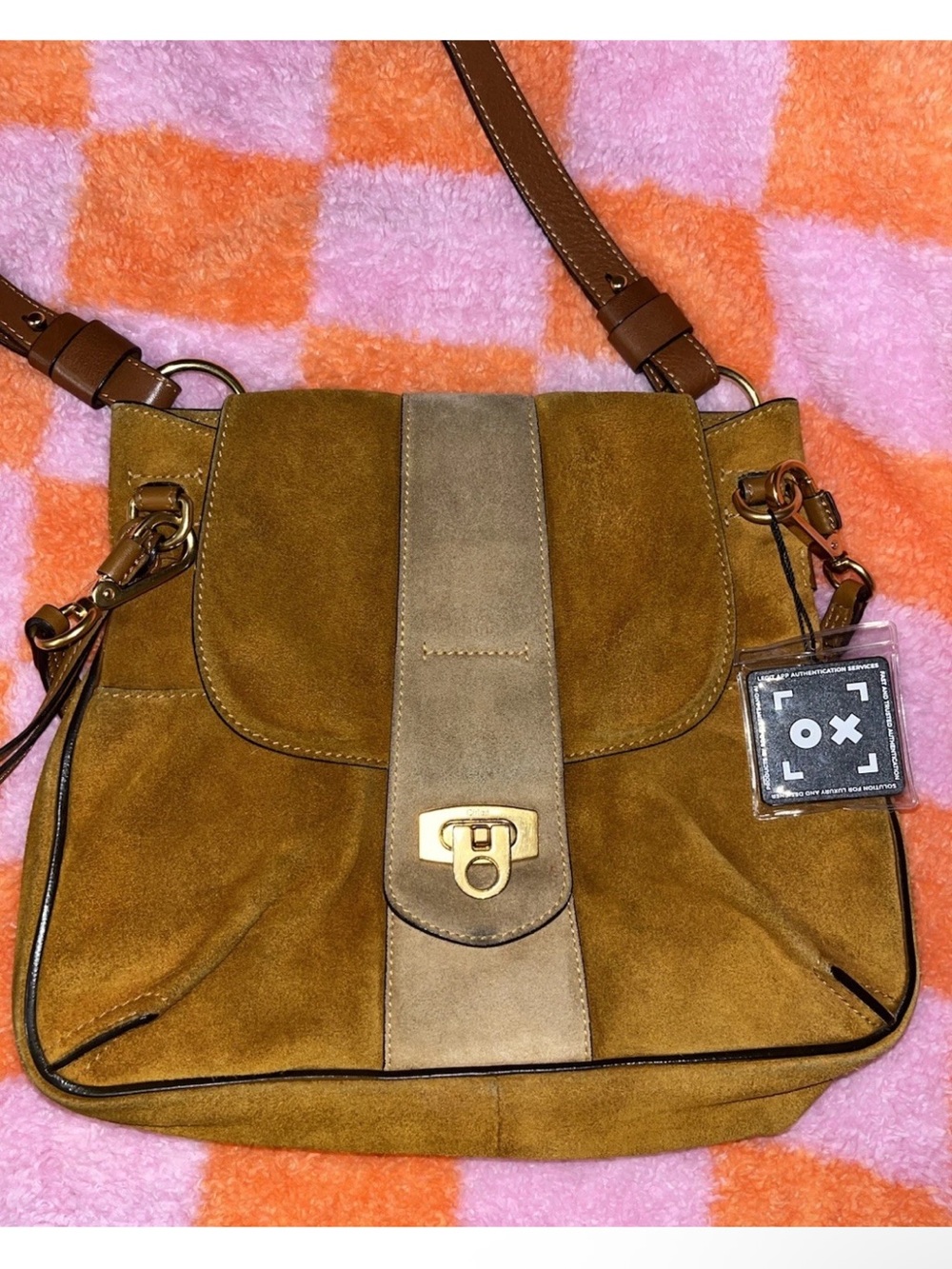 Chloe Lexa Crossbody Bag & Shoulder In Mustard Brown Yellow